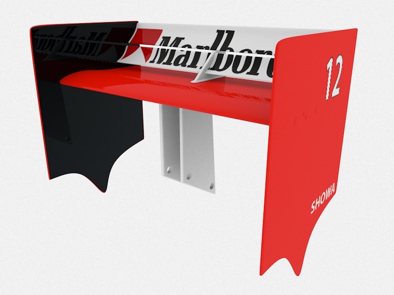 3d rear spoiler f1 model