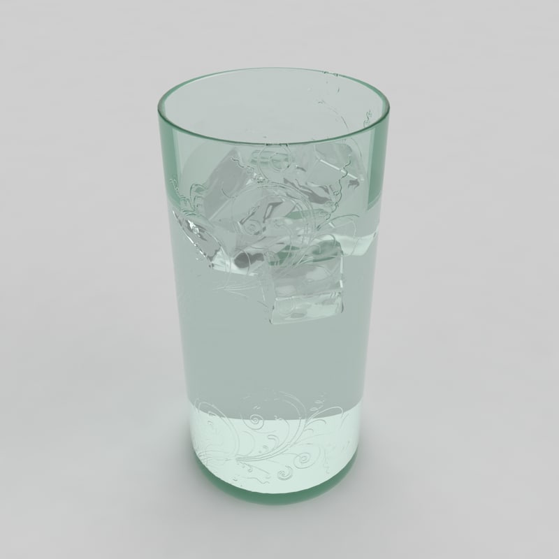 3d model glass water 3d model glass water