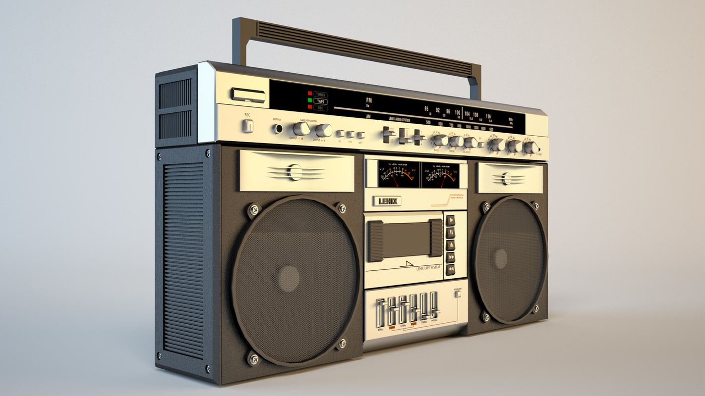 boombox boom box 3d model