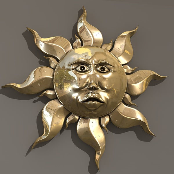 gold sun ornament c4d gold sun ornament c4d