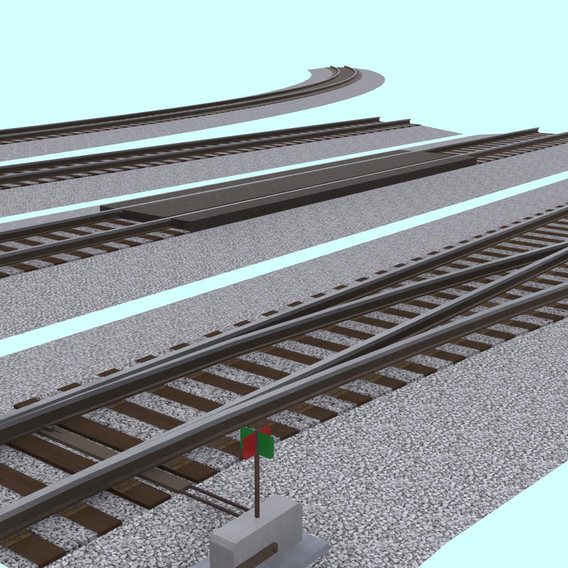 3d model pack interchangeable track section