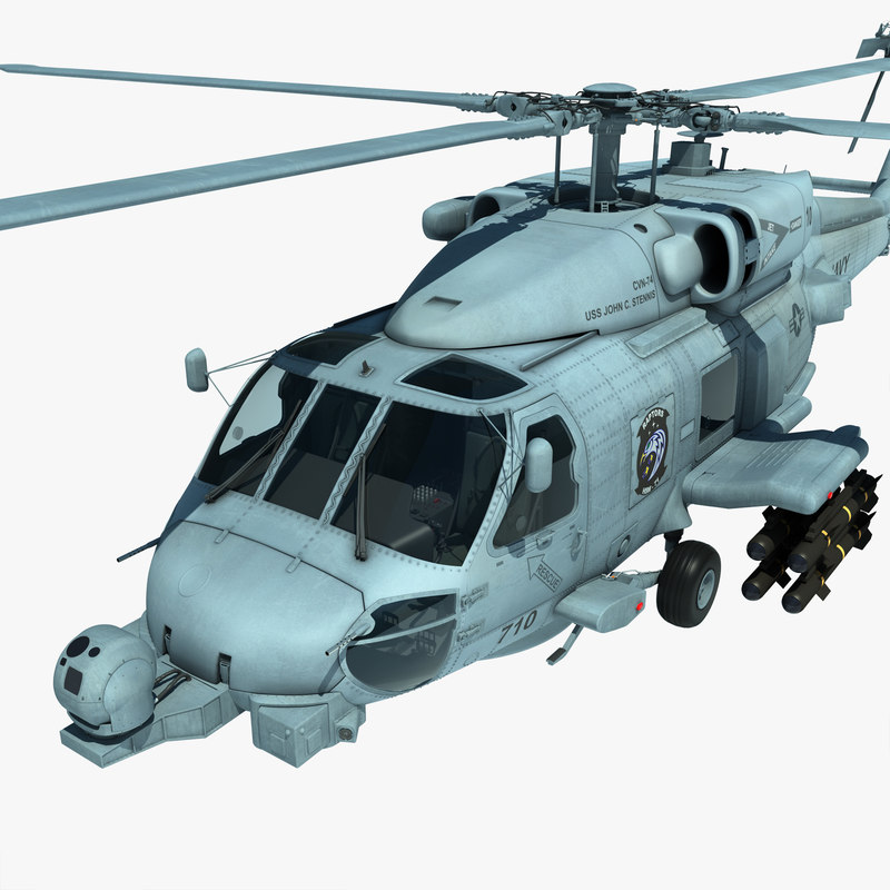 mh 60r military helicopter 3d model