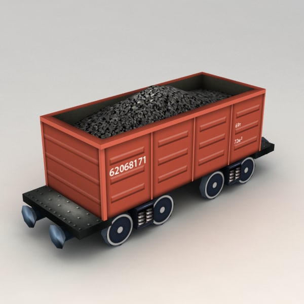 coal car 3d obj