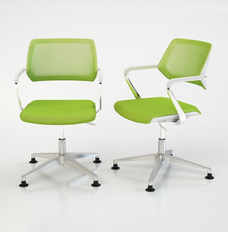 3d steelcase office chair qivi model