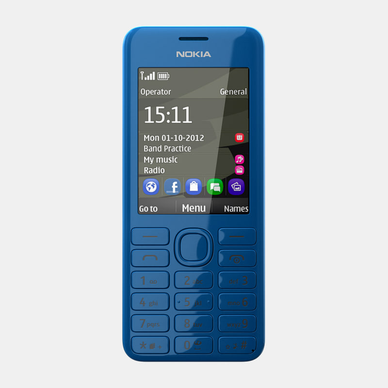 3d nokia 206 mobile phone