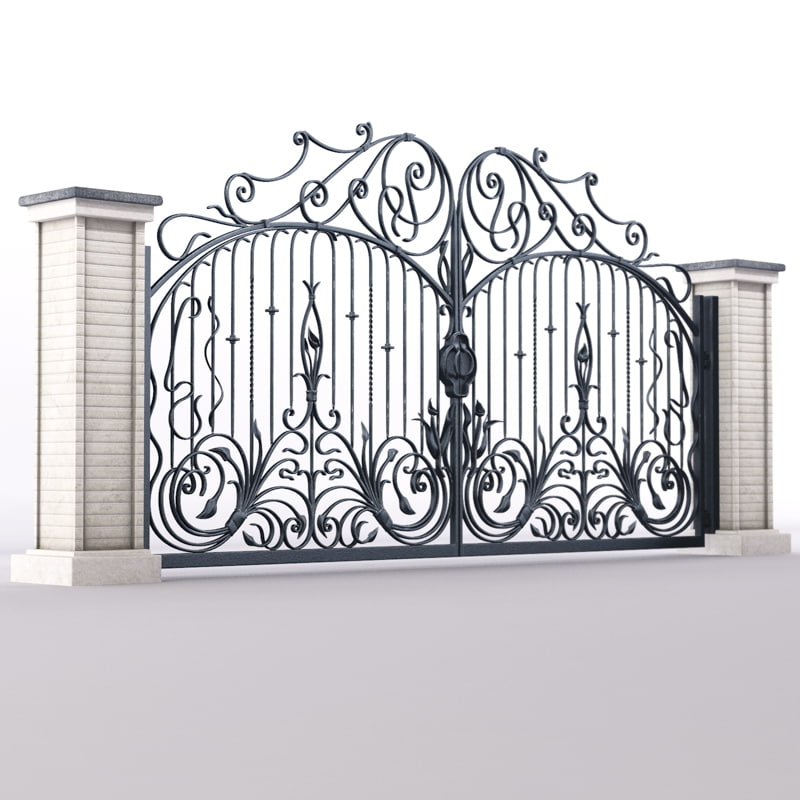 3d model wrought iron gate