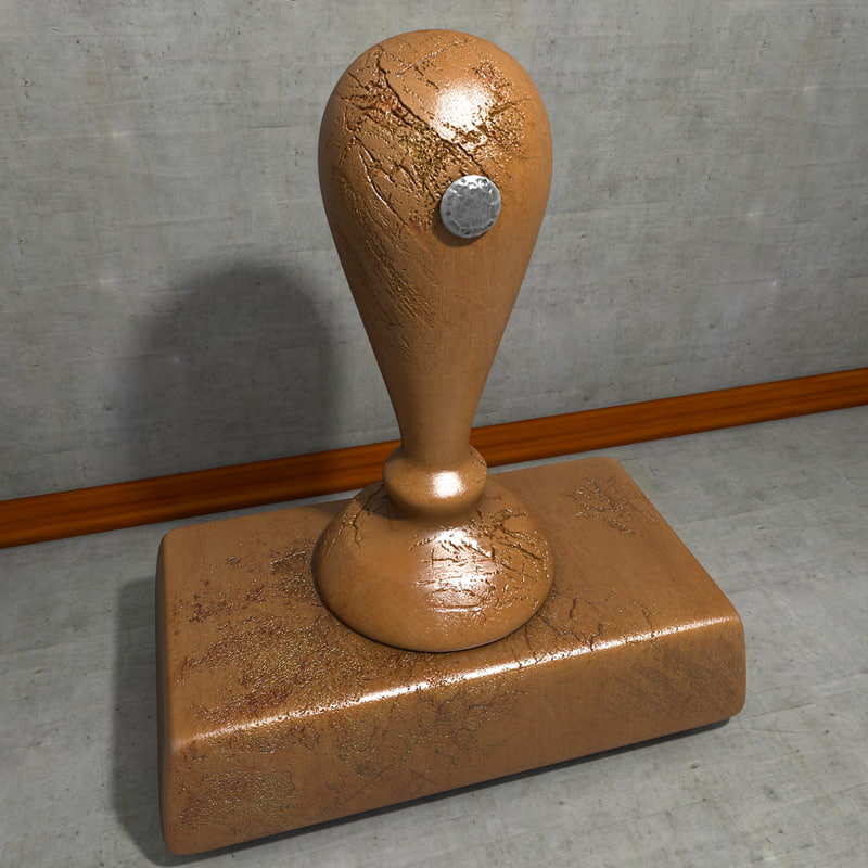 3d stamp postal chop