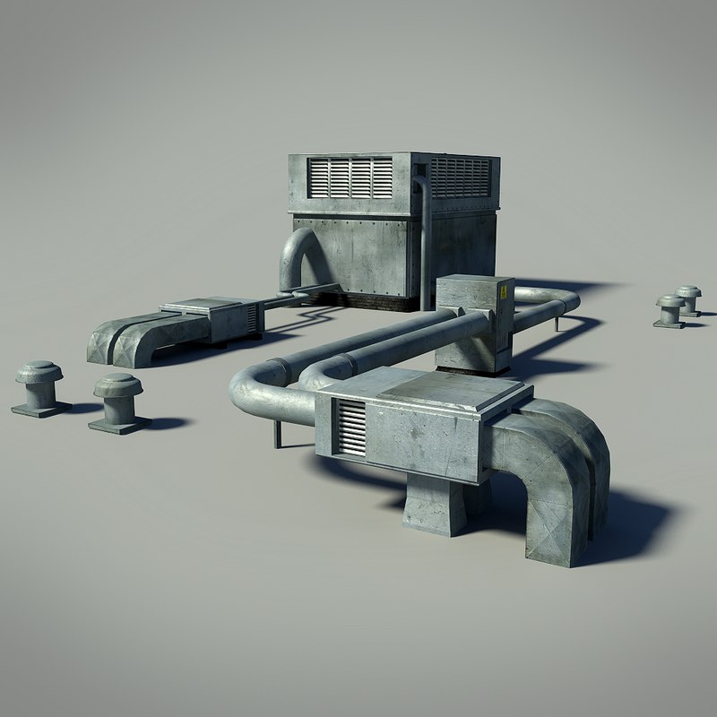 3d max roof air conditioner