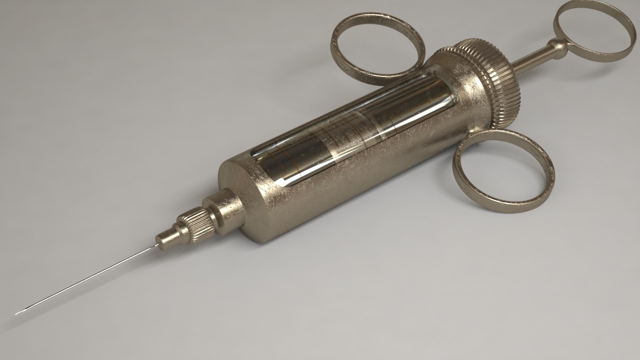 old syringe 3d model
