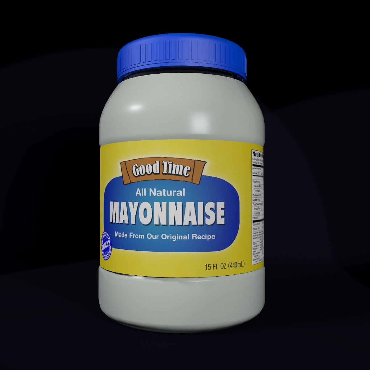 3ds max mayonnaise jar mayo