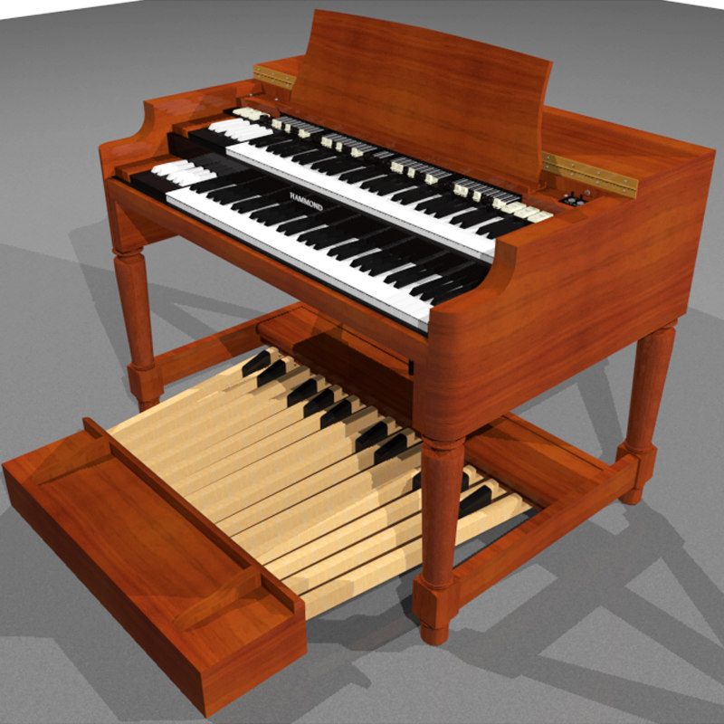 3d organ keyboard hammond
