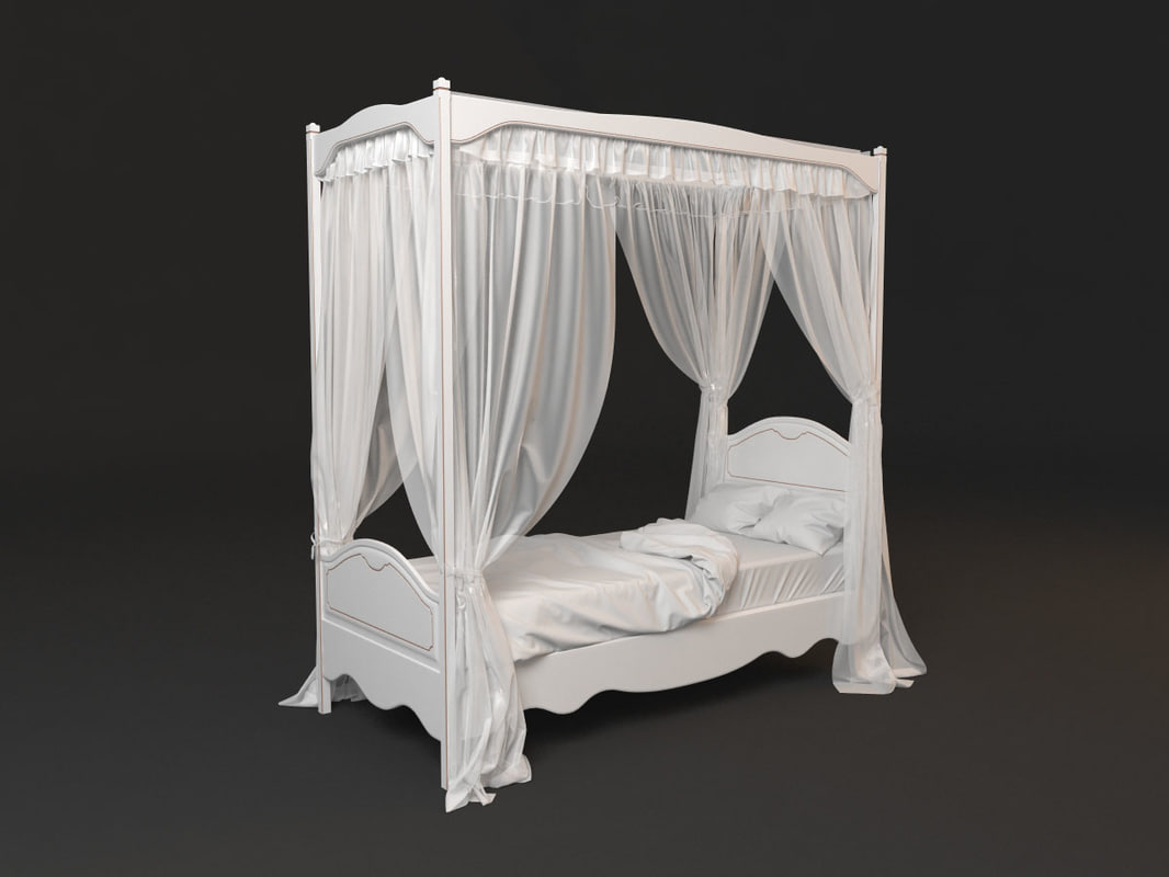 Four Poster Bed With Curtains | bed curtain 3d max Four Poster Bed With Curtains | bed curtain 3d max