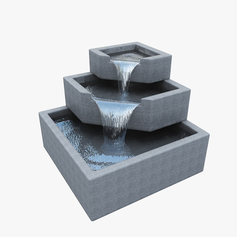 3ds max small fountain
