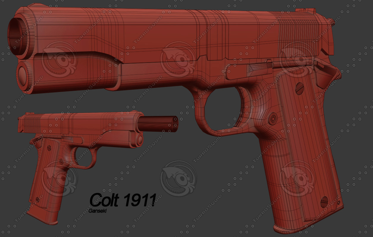 3d 3ds pure colt m1911 reference