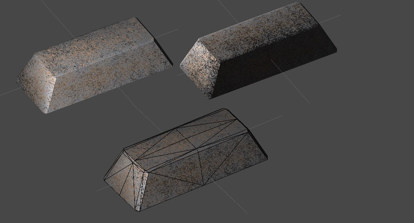 3d iron ingot model