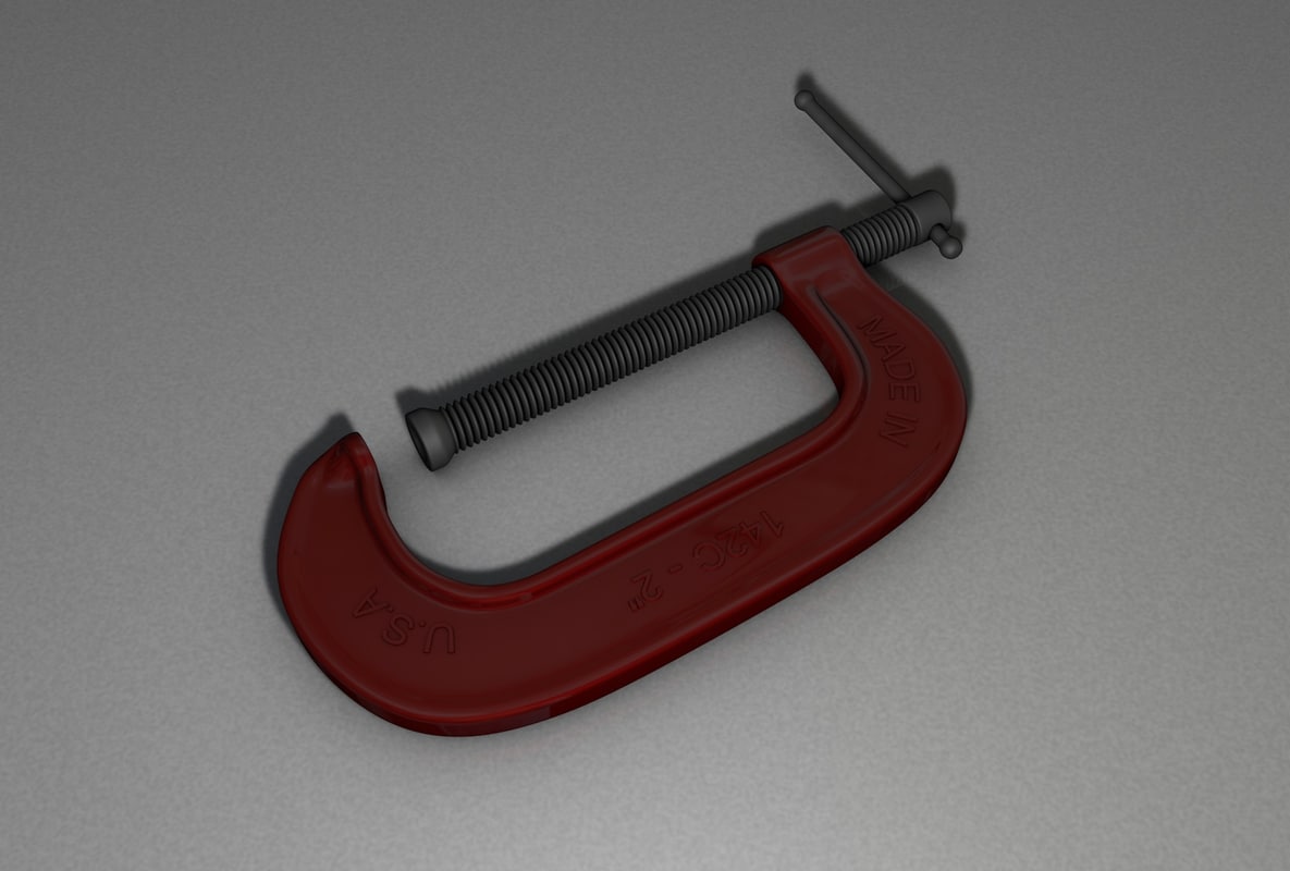 3d c clamp model