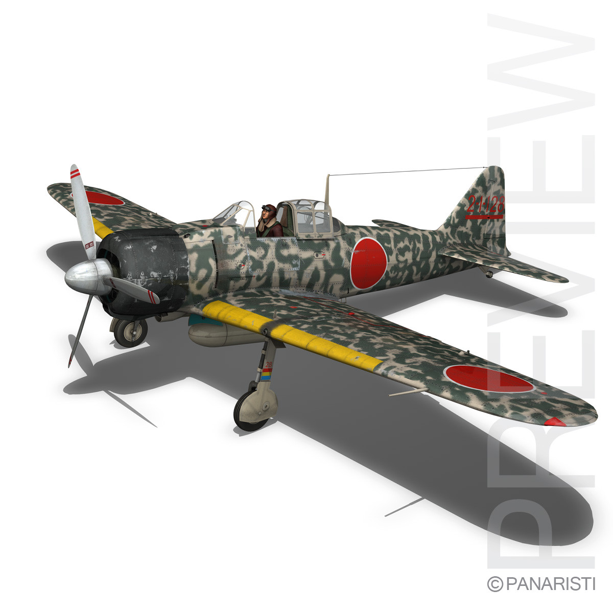 3d mitsubishi a6m2 zero