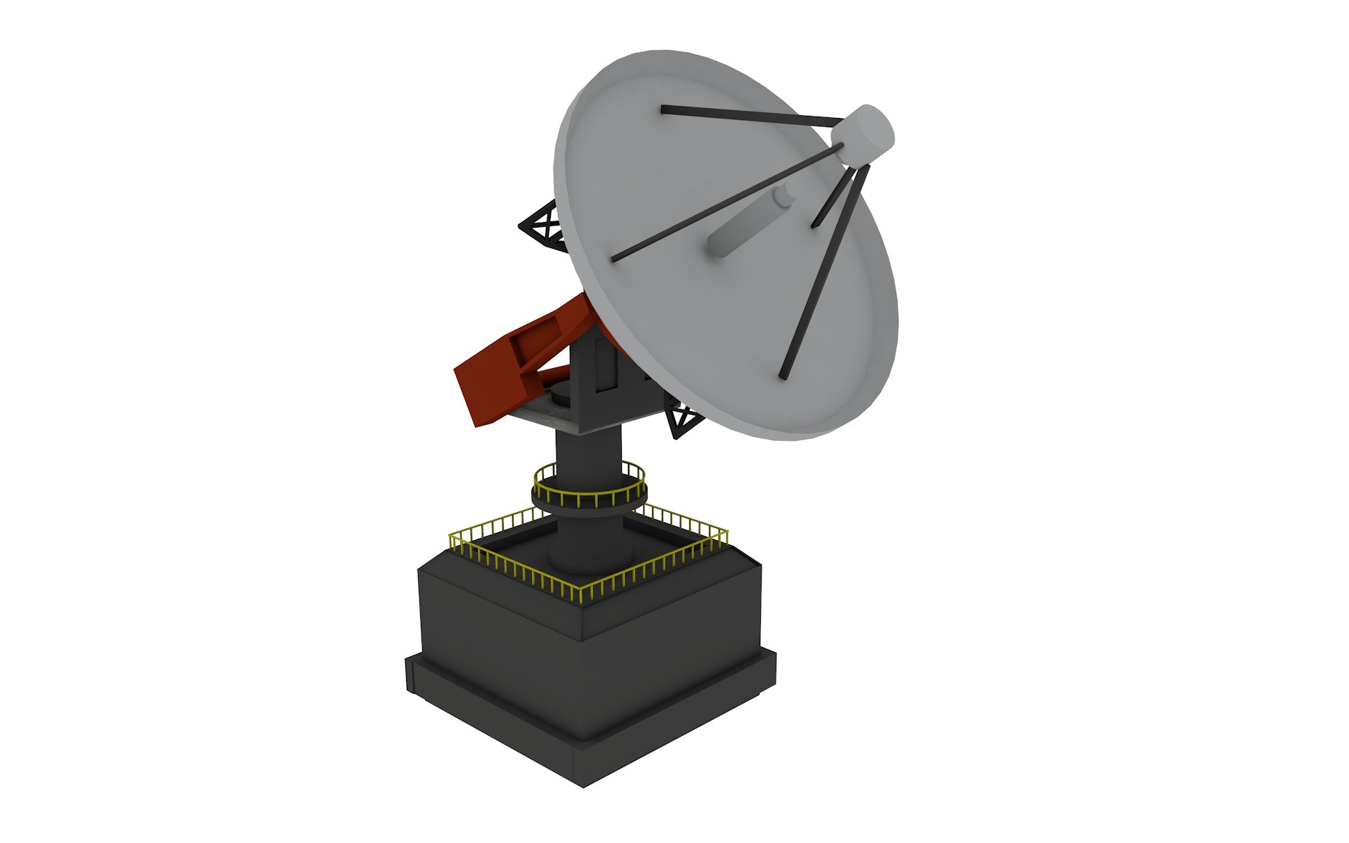 3ds max military radar dish
