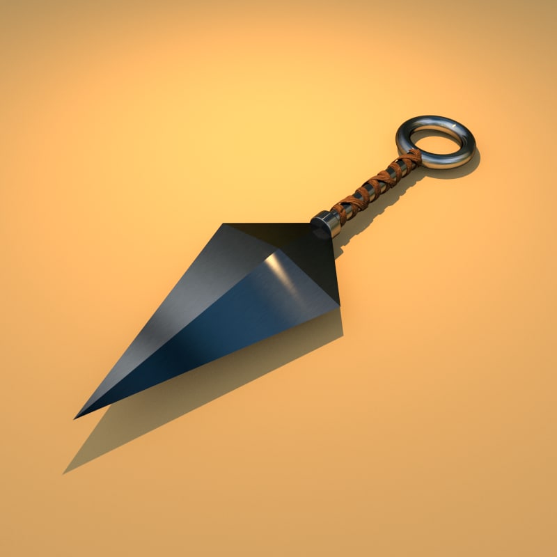 3d kunai ninja weapon model