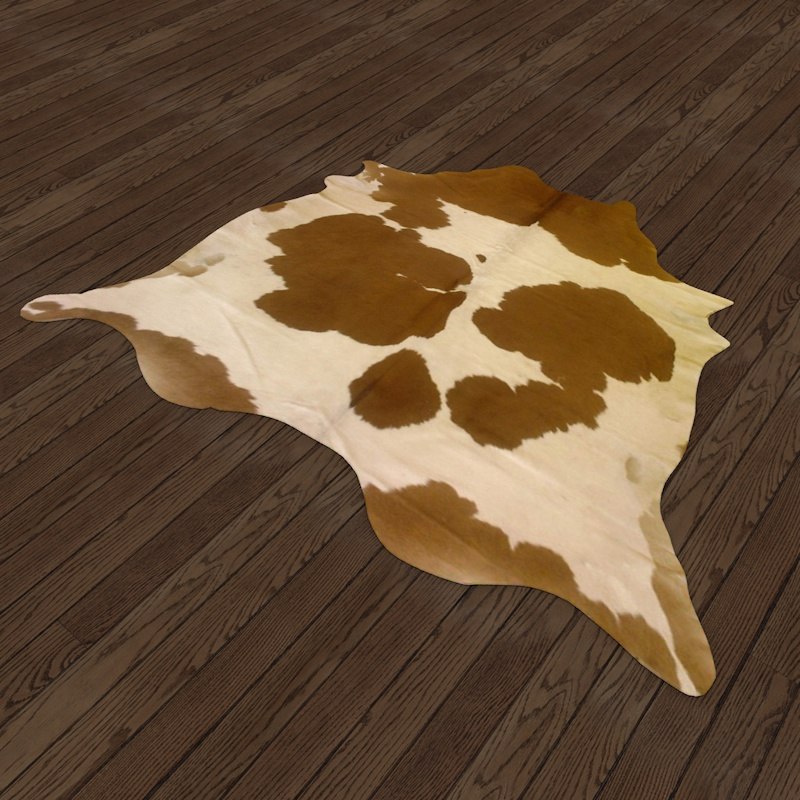 cow hide rug 3d c4d