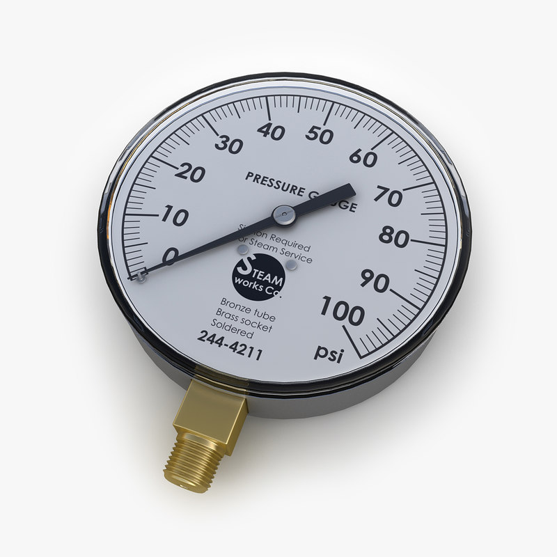 steam pressure gauge 3d model