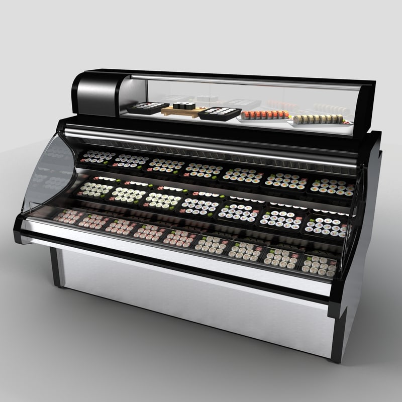 3d model of sushi case