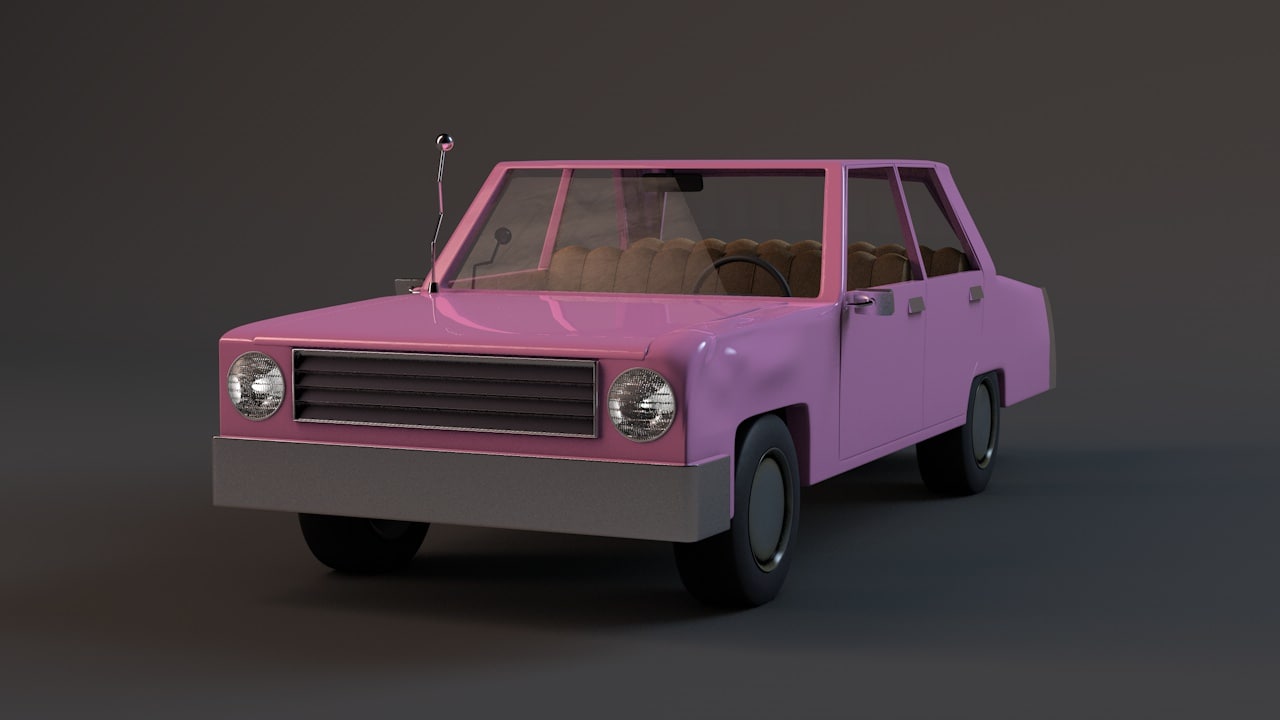 homer simpson car 3d c4d