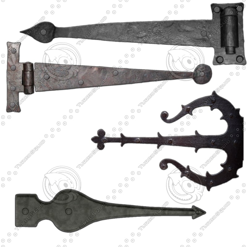 Texture psd medieval strap hinge