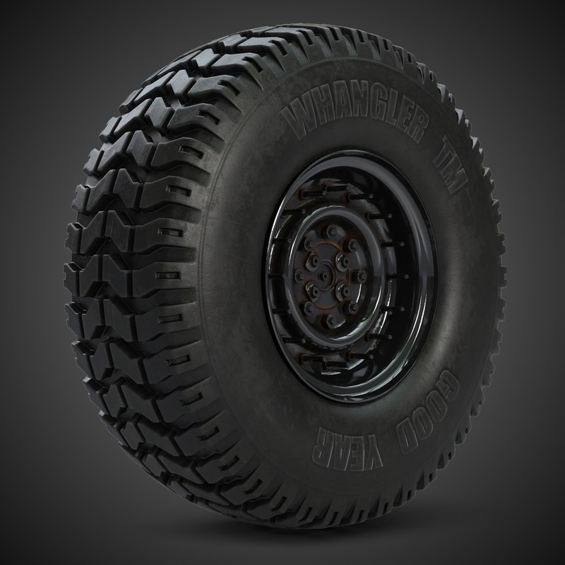 humvee wheel 3d max