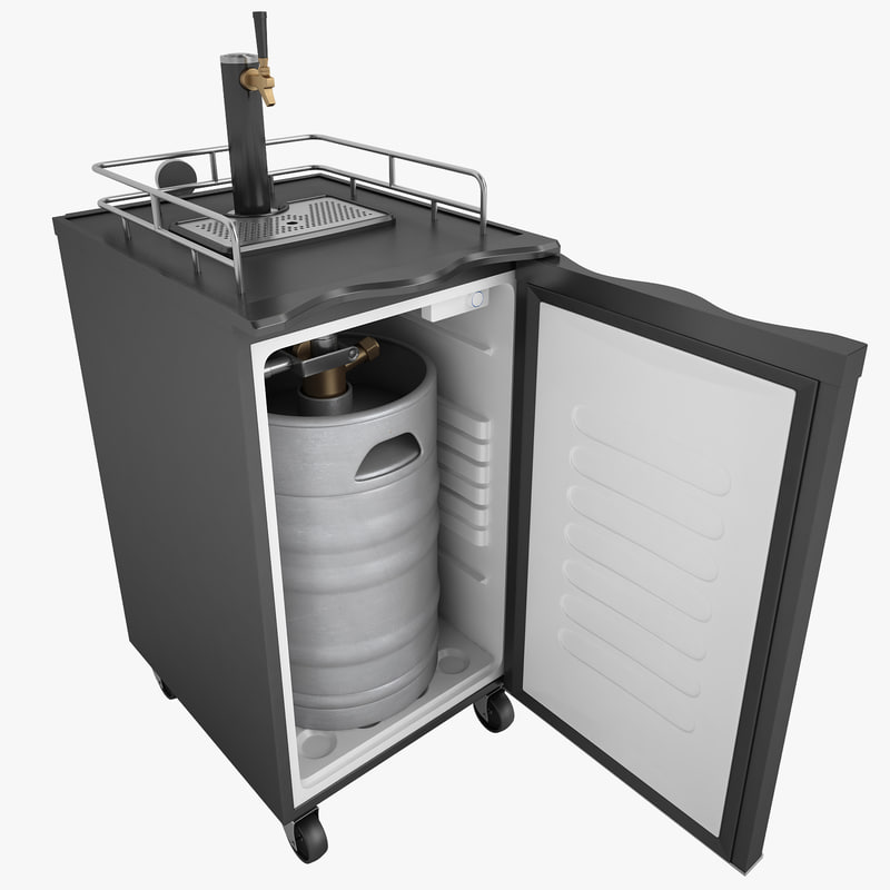 3d tap beer refrigerator model
