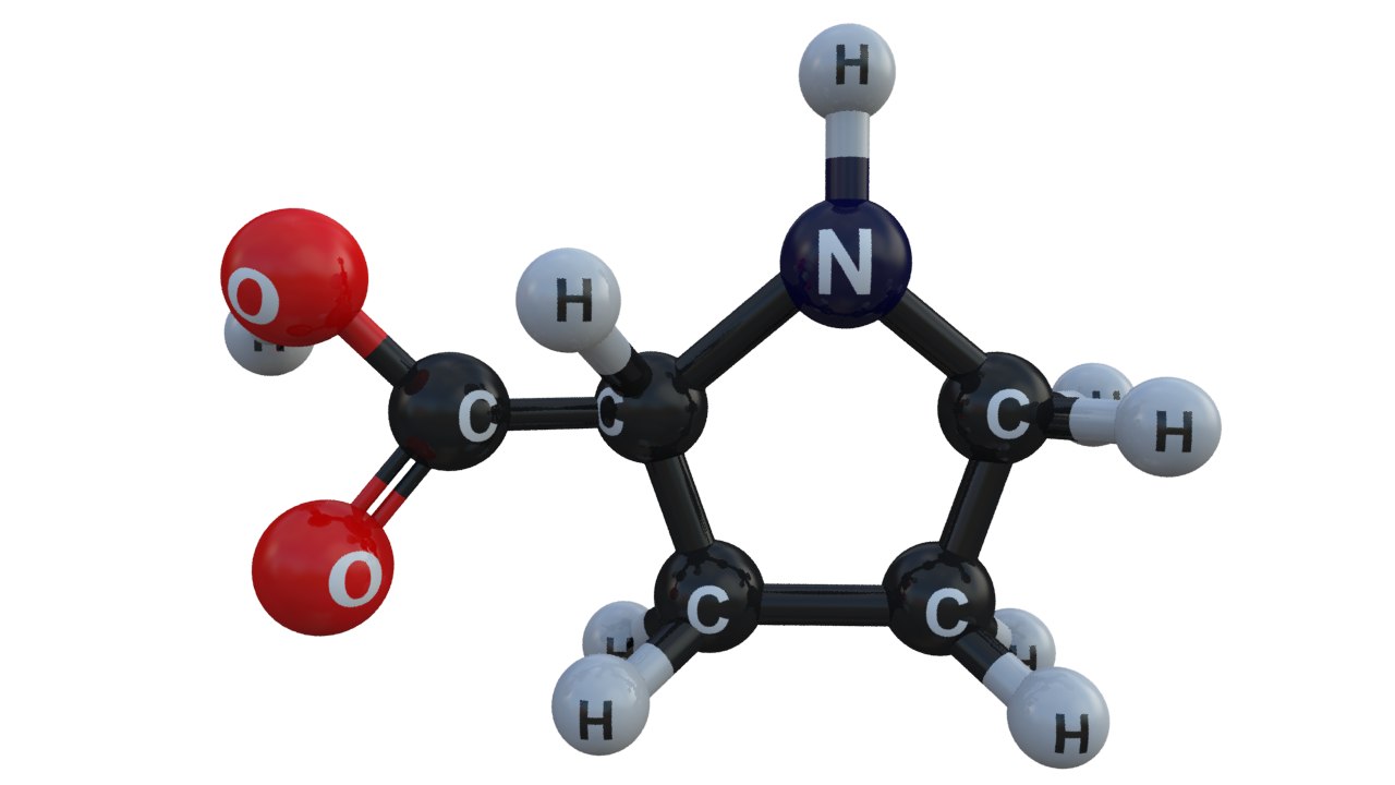 3d proline acid amino