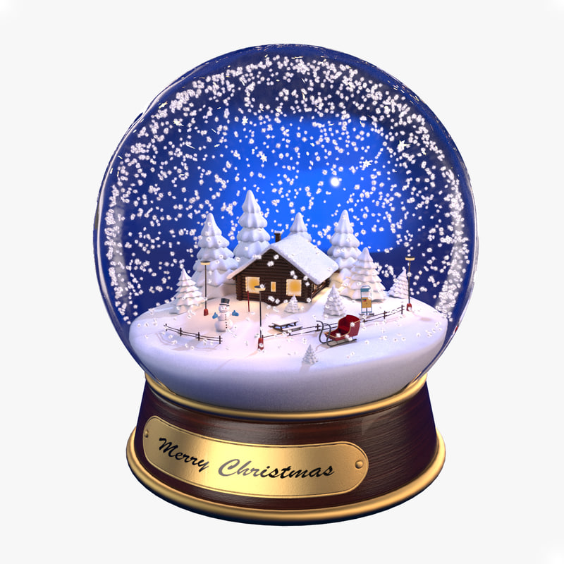 max christmas snow globe