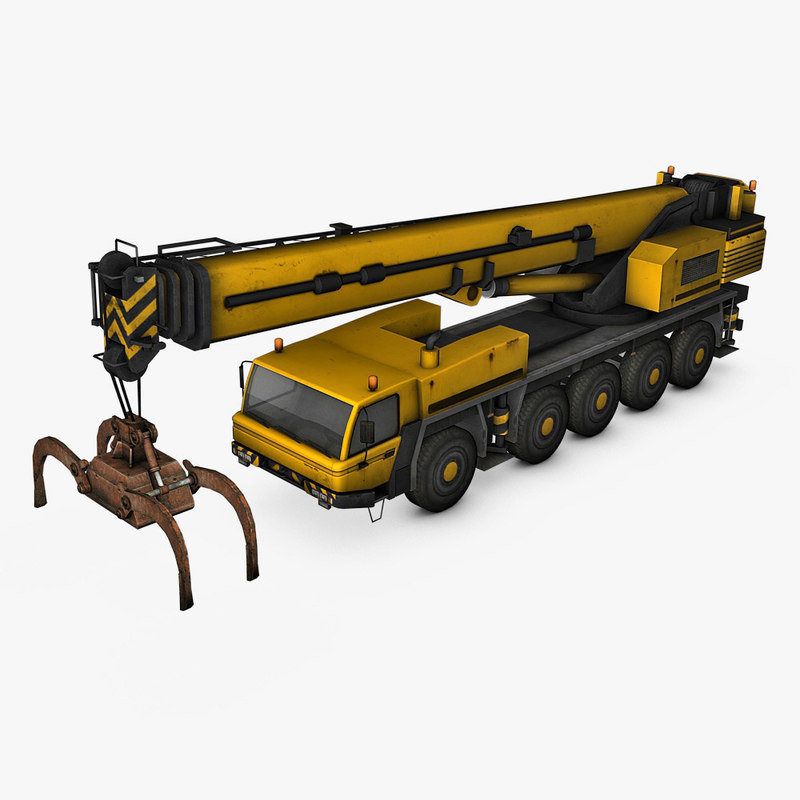 mobile crane industrial 3d model
