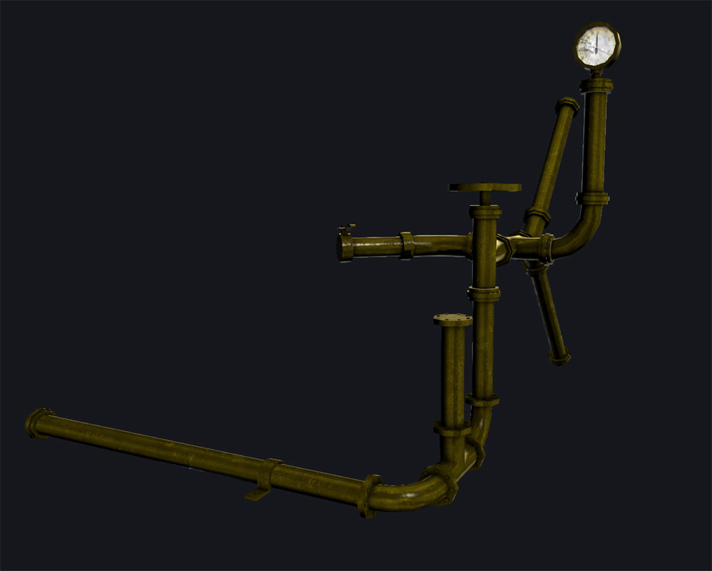 blender set brass pipes