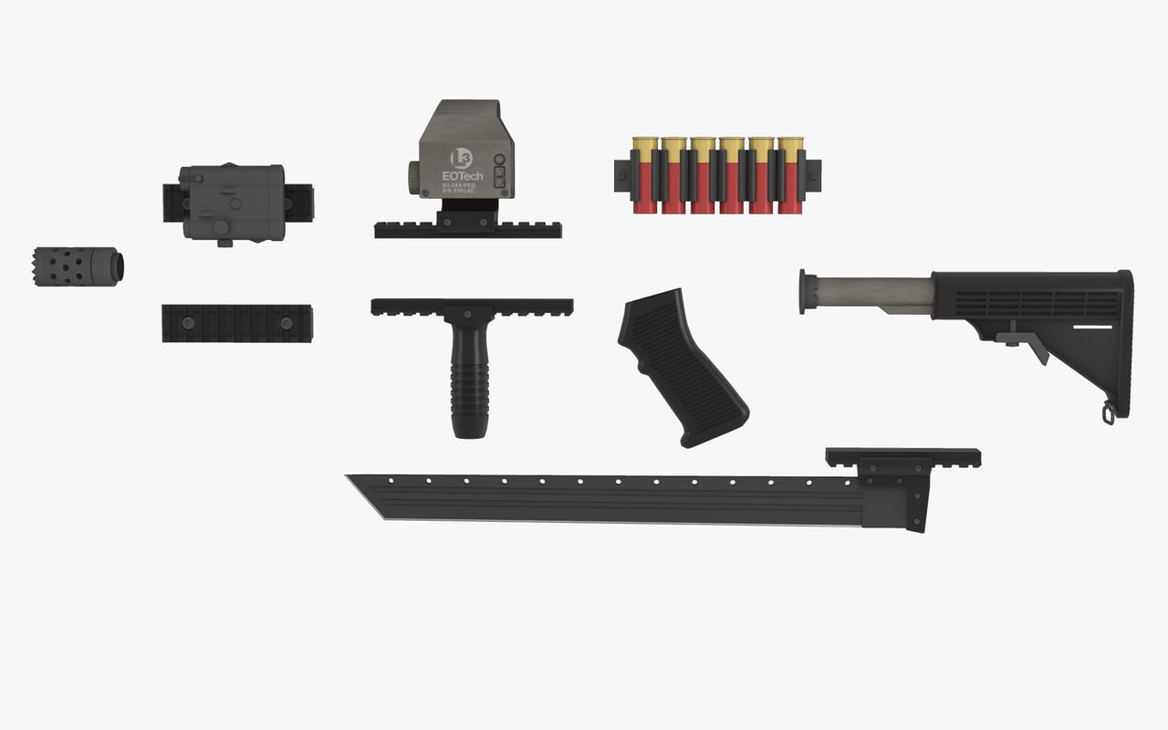 3dsmax weapon attachments