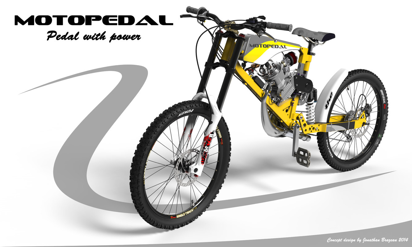 motored mountain pedaling motopedal 3d 3ds