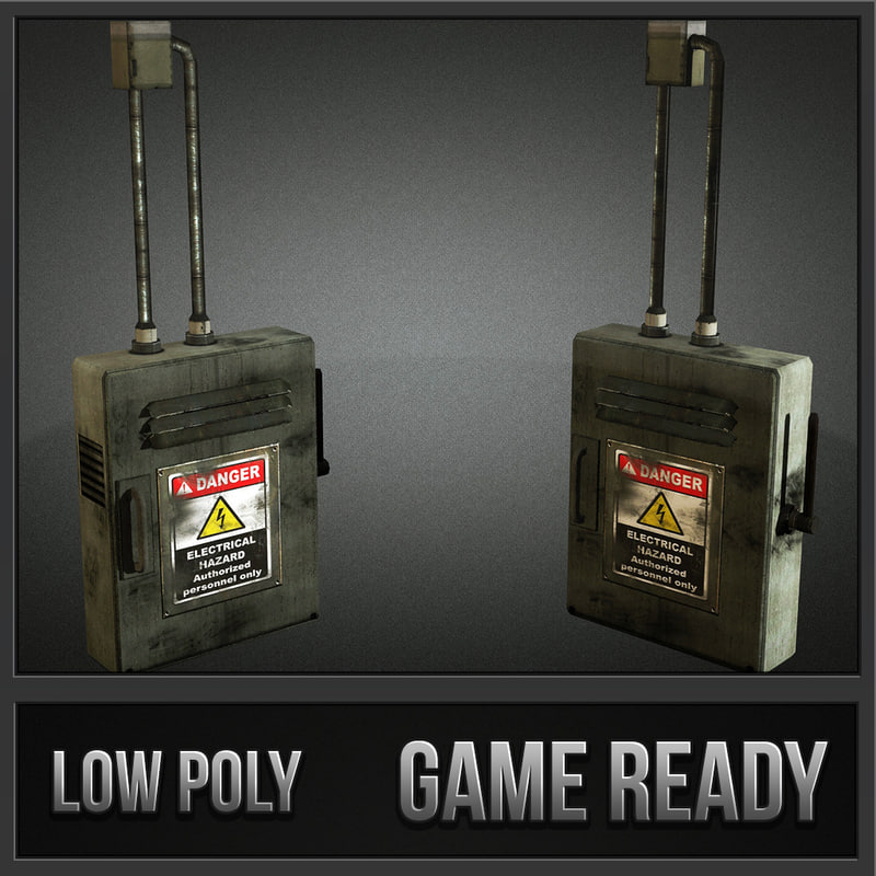 electric fuse box 01 3d model