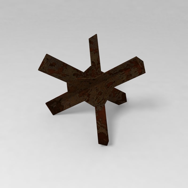 ww2 tank trap 3d model