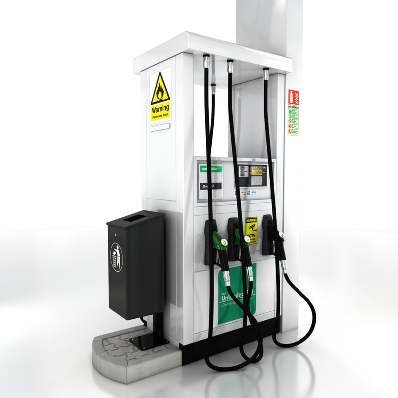 petrol fuel pump 3d model