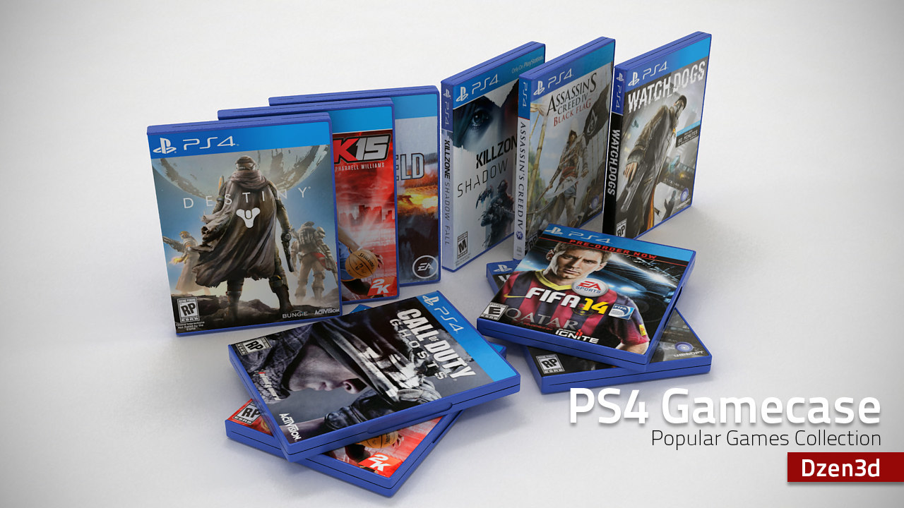 3d ps4 gamecase model