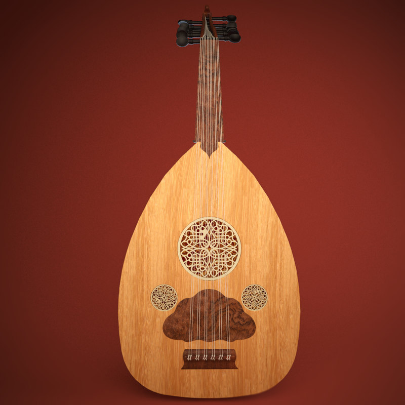 3d model oud arabic instrument