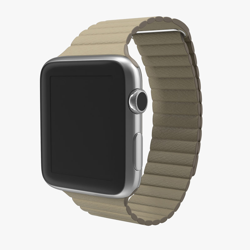 3d model of Apple Watch Stone Leather Magnetic Closure by 3d_molier Inte...