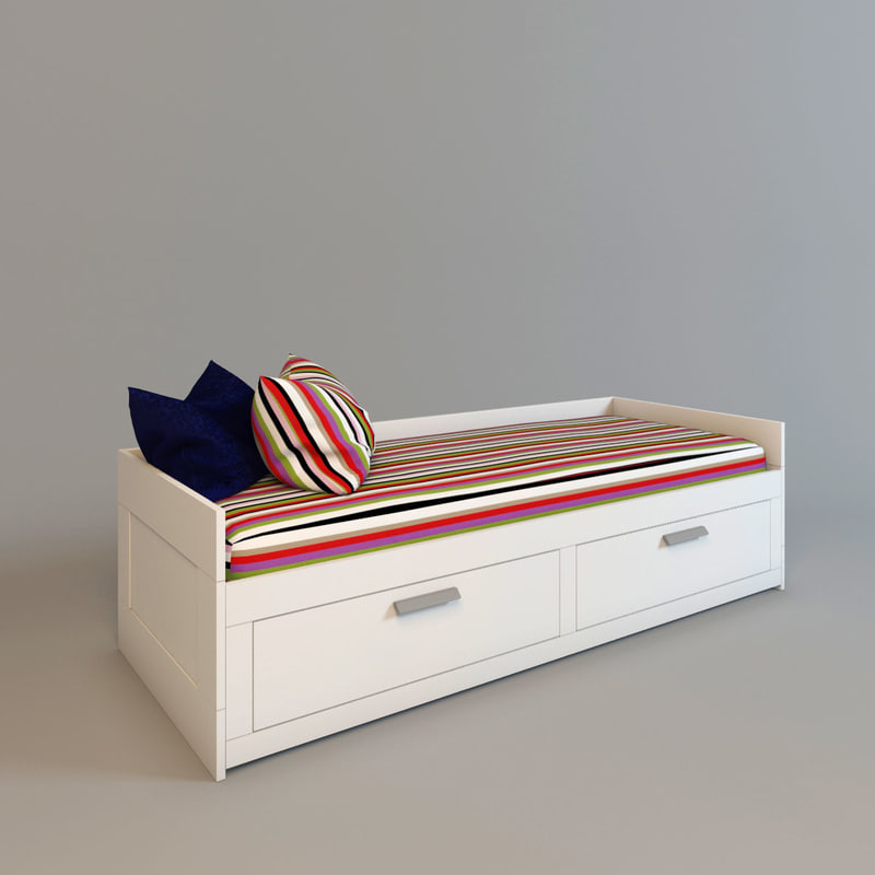ikea brimnes bed interior 3d model ikea brimnes bed interior 3d model