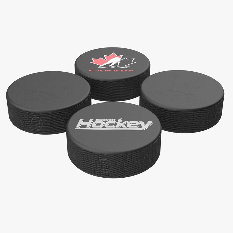 3d hockey pucks model