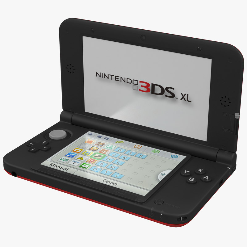 3d model nintendo xl red
