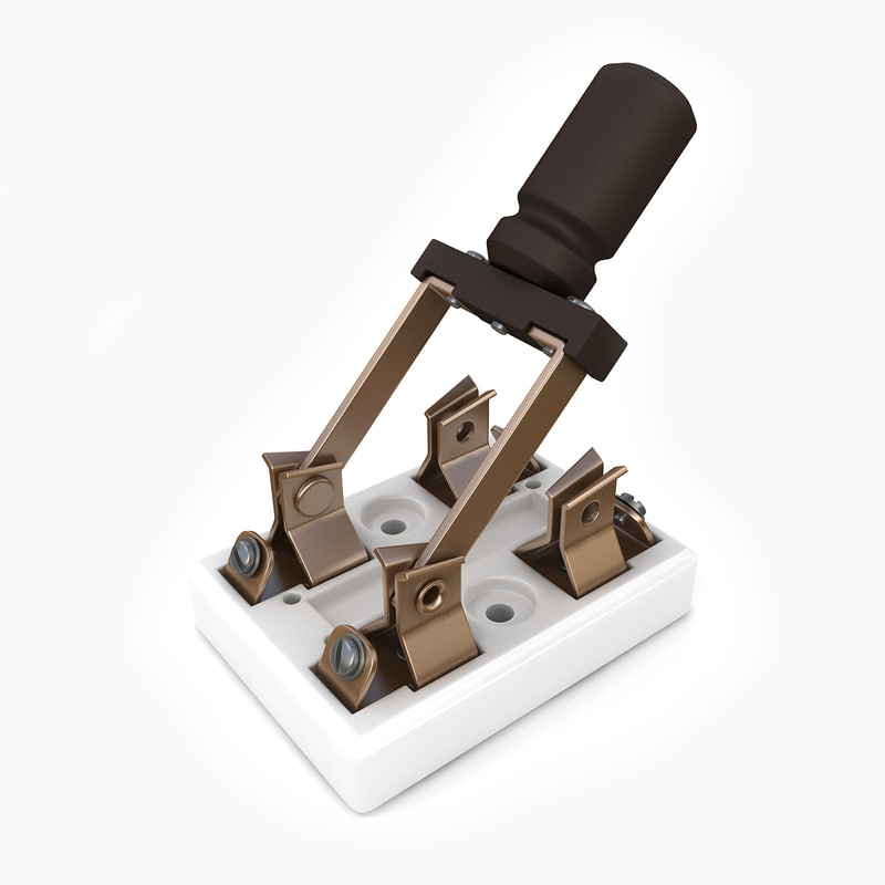 vintage knife switch 3d 3ds