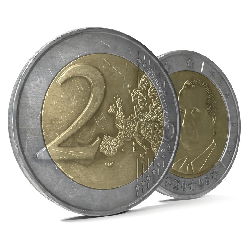 3d model of 2 Euro Coin Spain by 3d_molier International