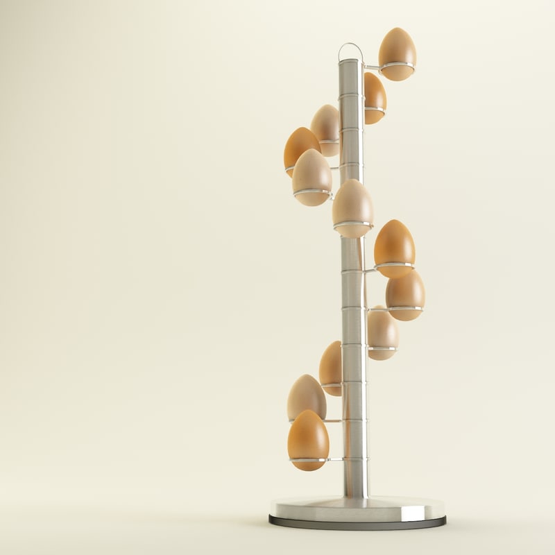 3d spiral egg holder model