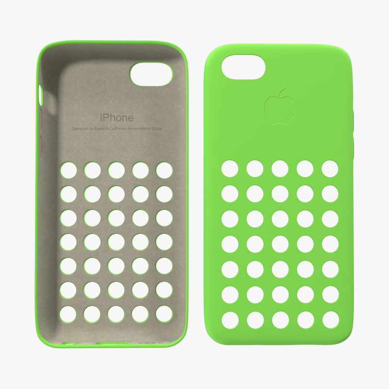iphone 5c case green 3d model iphone 5c case green 3d model