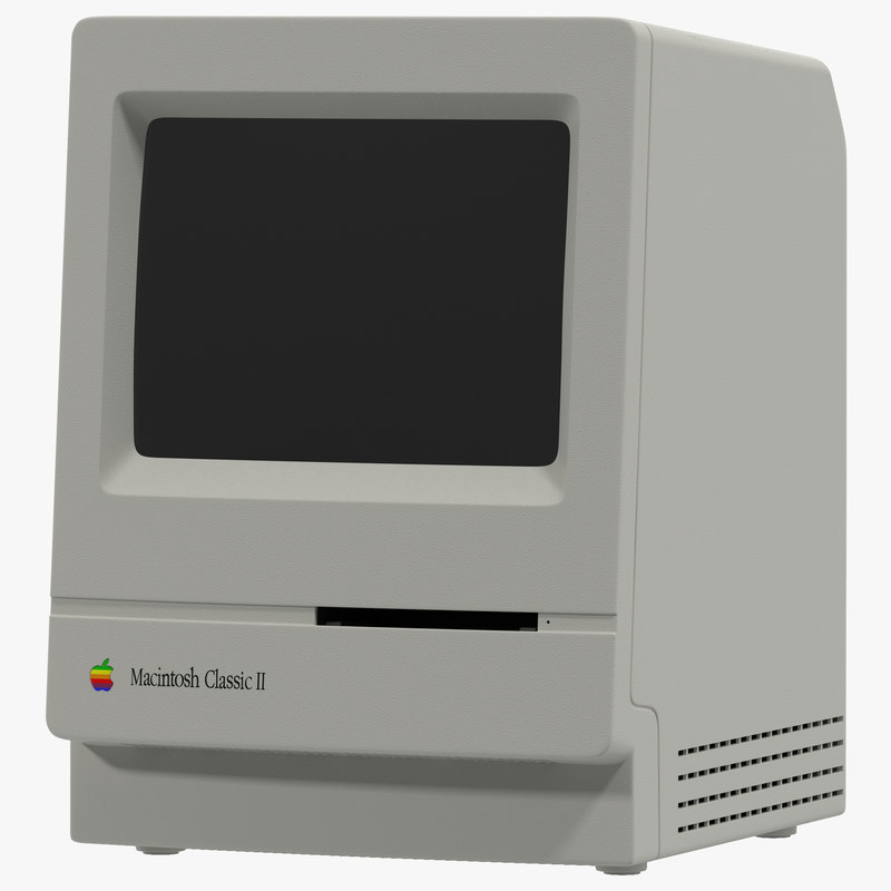 apple macintosh classic ii 3d c4d